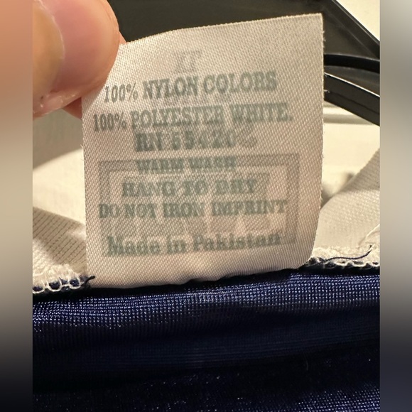 Mens XL Venus Knitting Mills Dazzle Tank Top Navy Blue and White NWOT - Picture 5 of 5